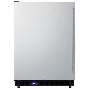 Summit 24 in. 4.6 cu. ft. Built-In Outdoor Frost Free Compact Upright Freezer with Adjustable Shelves - Stainless Steel, , hires