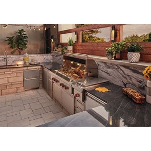 Wolf 42 in. 4-Burner Built-In Liquid Propane Gas Grill with Rotisserie, Sear Burner & Smoker Box - Stainless Steel, , hires