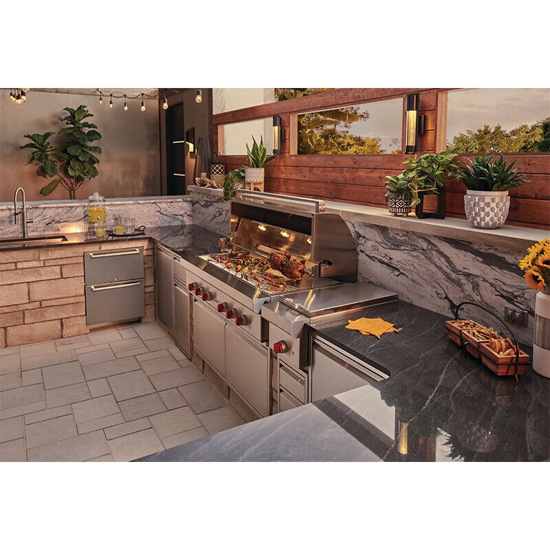 Wolf 42 in. 4-Burner Built-In Liquid Propane Gas Grill with Rotisserie, Sear Burner & Smoker Box - Stainless Steel, , hires