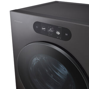 LG Signature 29 in. 9.0 cu. ft. Smart Stackable Electric Dryer with Built-In Intelligence, TurboSteam, AI Sensor Dry & Sanitize Cycle - Brushed Black Steel, , hires