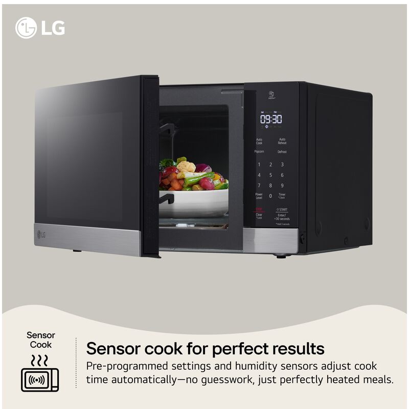 LG 18 in. 0.9 cu. ft. 1000W Countertop Microwave with Sensor Cooking - Stainless Steel, , hires
