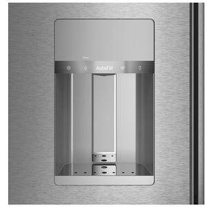 Cafe 36 in. 27.8 cu. ft. Smart 4-Door French Door Refrigerator with External Ice & Water Dispenser - Platinum Glass, Platinum Glass, hires