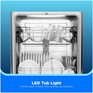 Midea 24 in. Front Control Flush-Mount Dishwasher with 52 dBA Sound level, Auto Open Door & Pocket Handle - Black, , hires