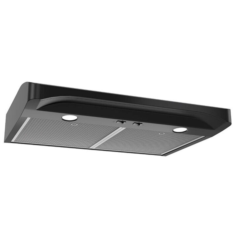 Broan 30 in. Standard Style Range Hood with 2 Speed Settings, Convertible Venting & 2 Halogen Lights - Black, , hires