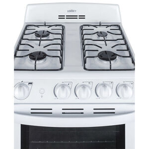 Summit 24 in. 2.9 cu. ft. Oven Freestanding Gas Range with 4 Sealed Burners - White, , hires