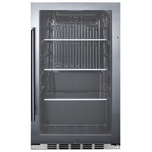 Summit 19 in. Built-In/Freestanding 3.1 cu. ft. Compact Beverage Center with Adjustable Shelves - Stainless Steel, , hires