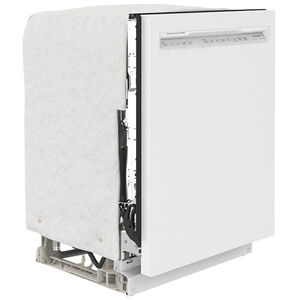 KitchenAid 24 in. Front Control Dishwasher with 47 dBa Sound Level & Pocket - White, White, hires