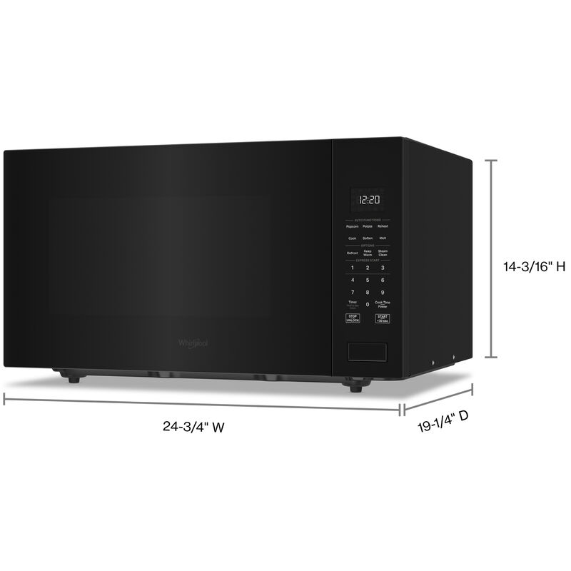 Whirlpool 25 in. 2.2 cu. ft. 1200W Countertop Microwave with Sensor Cooking - Black, , hires