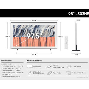 Samsung - 98" Class The Frame (LS03HE) QLED 4K UHD Smart Tizen TV, , hires
