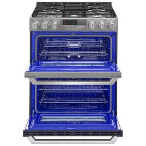 LG Signature Signature Series 30 in. 7.3 cu. ft. Smart True European Convection Double Oven Slide-In Dual Fuel Range with 4 Sealed Burners & Griddle - Stainless Steel, , hires