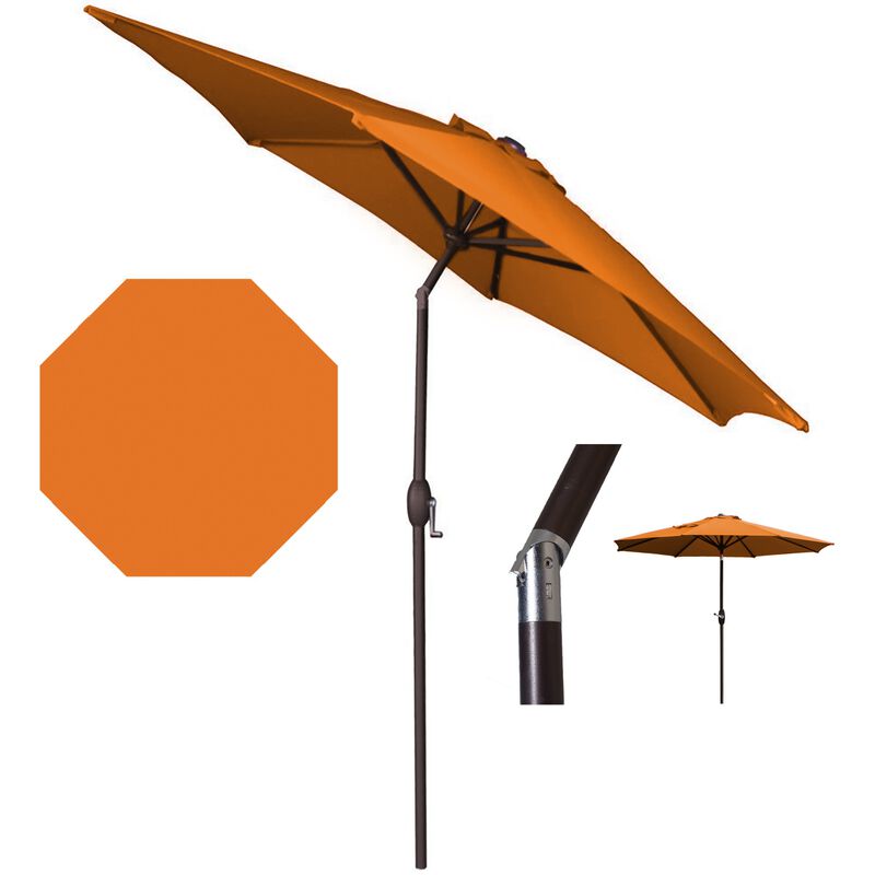 Panama Jack 9 Ft Patio Umbrella With Crank - Orange, , hires