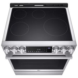 LG Studio 30 in. 6.3 cu. ft. Smart Air Fry True European Convection Slide-In Electric Range with 5 Induction Burners - Stainless Steel, , hires