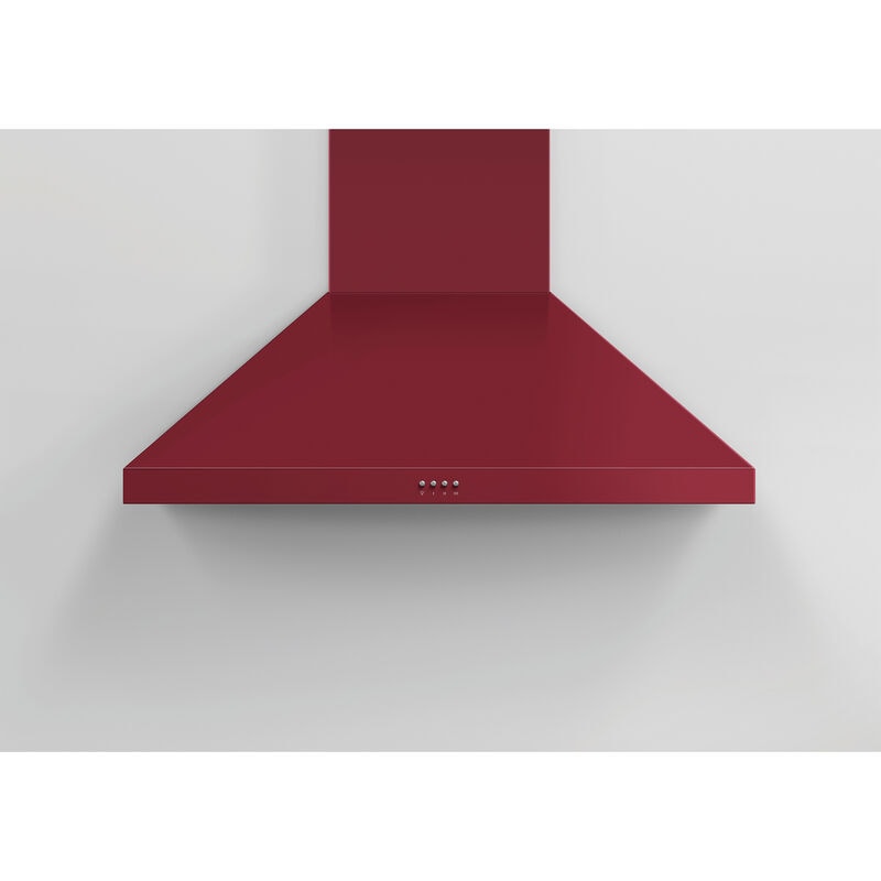 Fisher & Paykel Series 7 36 in. Convertible Chimney Style Range Hood with 600 CFM, 3 Fan Speeds & 2 LED Lights - Red, , hires