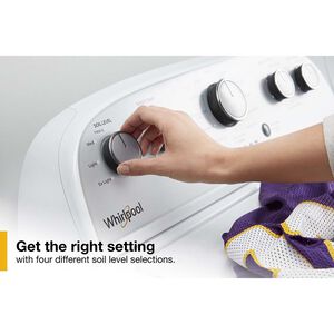 Whirlpool 28 in. 3.8 cu. ft. Top Load Washer with Agitator & Soil Level Selection - White, , hires