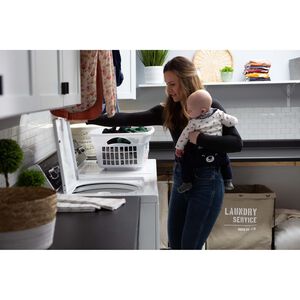 Speed Queen DR5 27 in. 7.0 cu. ft. Electric Dryer with Sensor Dry, Sanitize & Steam Cycle - White, , hires