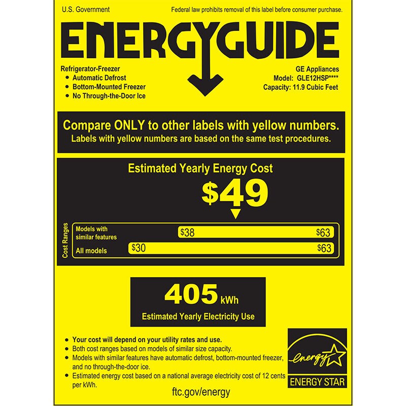 GE 24 in. 11.9 cu. ft. Counter Depth Bottom Freezer Refrigerator - Stainless Steel, , hires