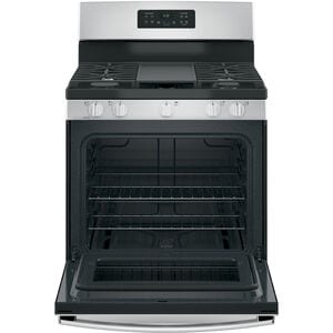 GE 30 in. 5 cu. ft. Gas Range with 5 Sealed Burners & Griddle - Stainless Steel, Stainless Steel, hires