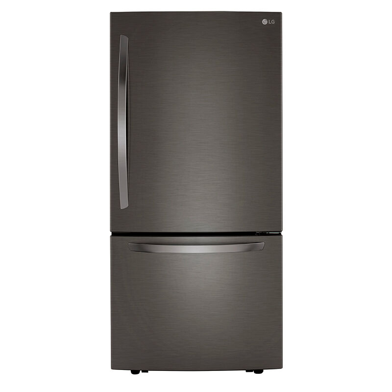 Lg 33 In 25 5 Cu Ft Bottom Freezer Refrigerator Black Stainless Steel P C Richard And Son