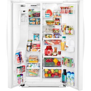 Whirlpool 36 in. 20.6 cu. ft. Counter Depth Side by Side Refrigerator with Ice & Water Dispenser - White, White, hires