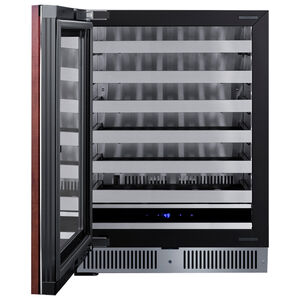 Summit 24 in. Undercounter Wine Cooler with Metal Racks, Single Temperature Zone & 33 Bottle Capacity - Custom Panel Ready, , hires