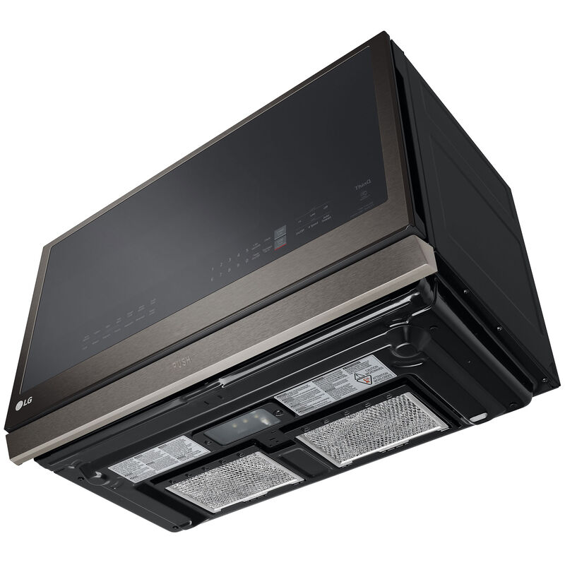 LG 30 in. 2.1 cu. ft. 1050W Smart Over-the-Range Microwave with 400 CFM & Sensor Cooking - PrintProof Black Stainless Steel, PrintProof Black Stainless Steel, hires