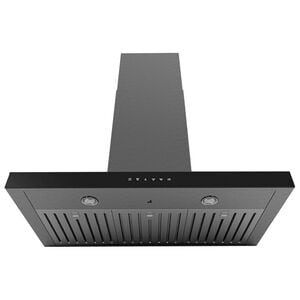 JennAir 30 in. Convertible Chimney Style Range Hood with 550 CFM, 4 Fan Speeds & 2 LED Lights - Stainless Steel, , hires