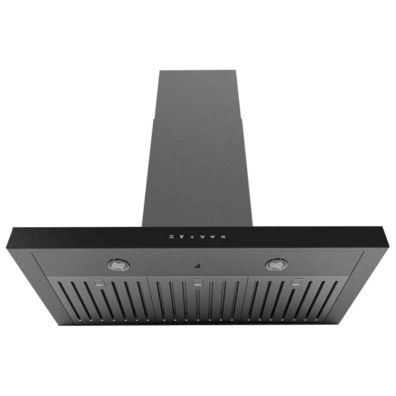 JennAir 30 in. Convertible Chimney Style Range Hood with 550 CFM, 4 Fan Speeds & 2 LED Lights - Stainless Steel, , hires