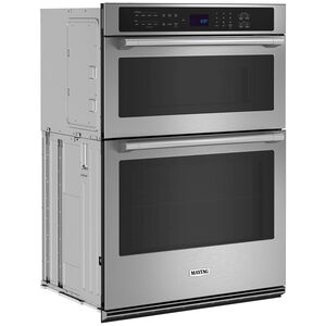 Maytag 30 in. 6.4 cu. ft. Electric Oven/Microwave Combo Wall Oven with True European Convection & Self Clean - Stainless Steel, , hires