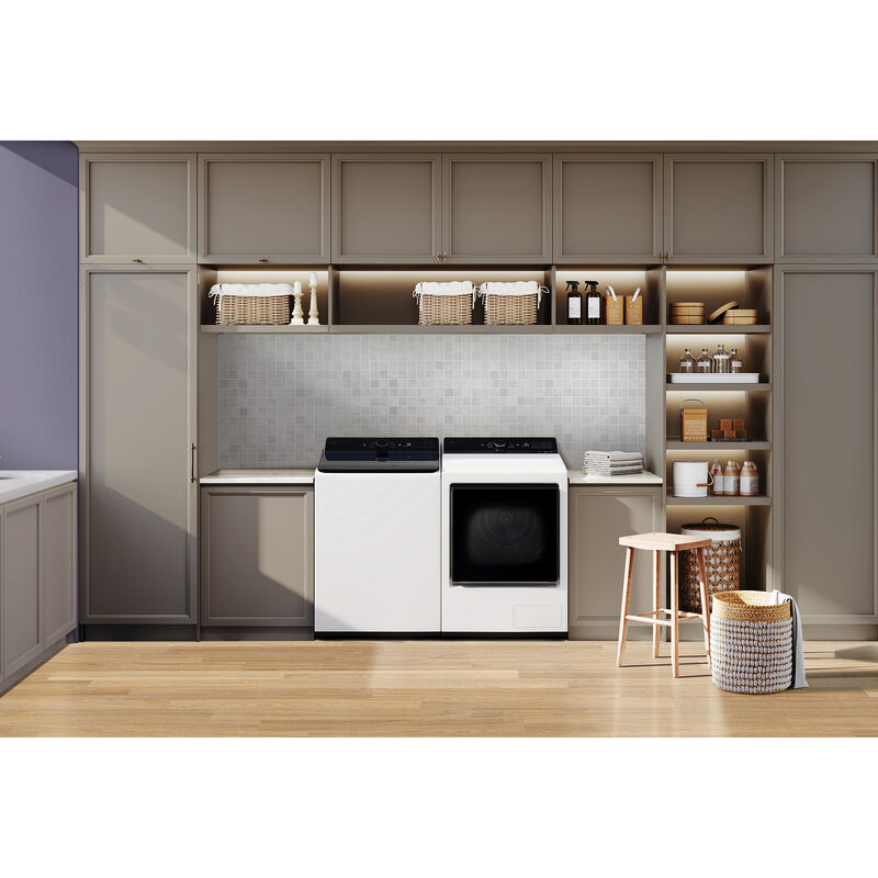 LG 27 in. 7.3 cu. ft. Smart Ventless Electric Dryer with Heat Pump & Sensor Dry - Alpine White, Alpine White, hires