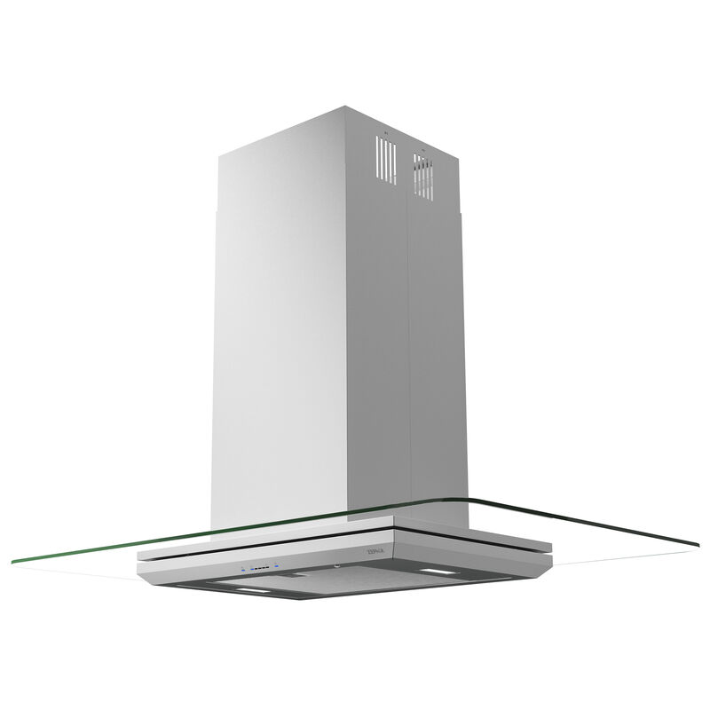 Zephyr 36 in. Chimney Style Range Hood with 5 Speed Settings, 600 CFM, Convertible Venting & 2 LED Lights - Stainless Steel, , hires