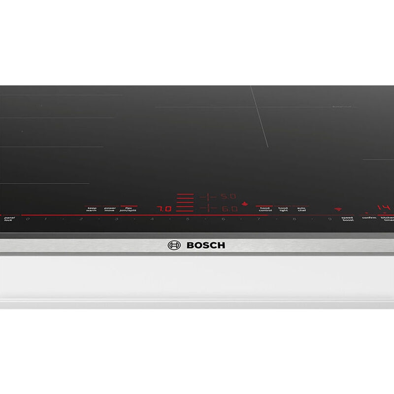 Bosch Benchmark Series 30 in. 4-Burner Smart Induction Cooktop with Stainless Steel Frame & Power Burner - Black, , hires