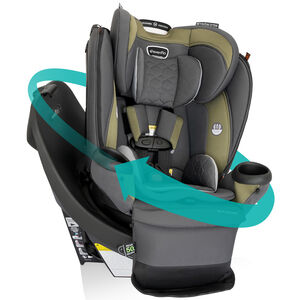 Evenflo Revolve360 Extend All-in-One Rotational Car Seat with Quick Clean Cover - Rockland Green, Rockland Green, hires