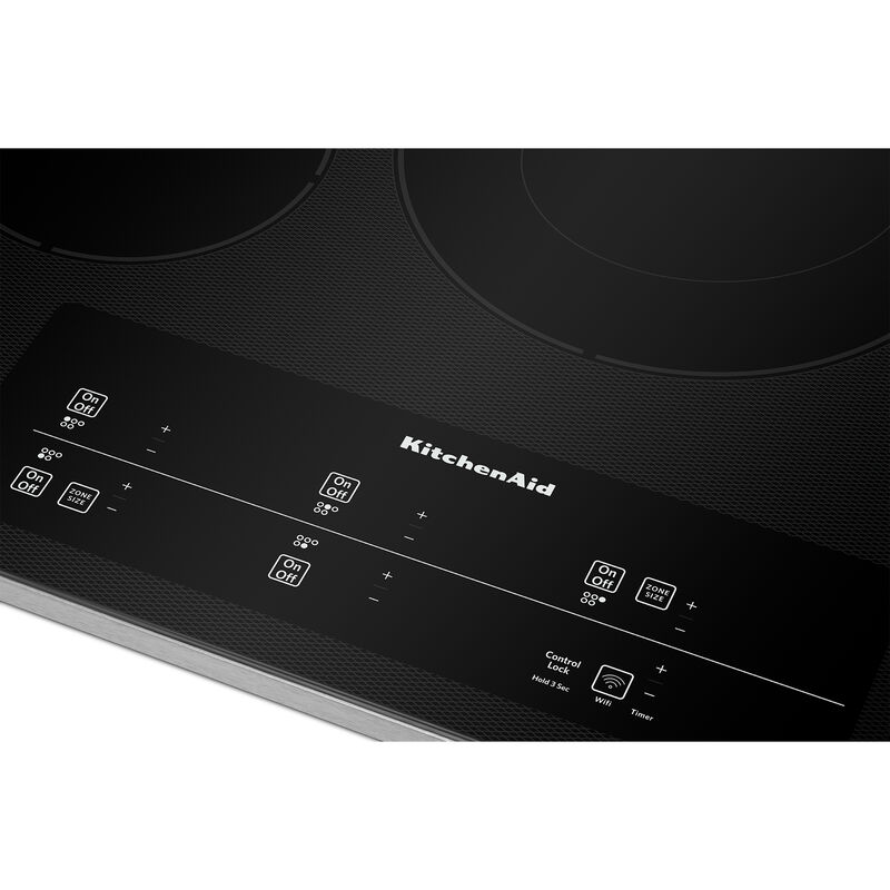 KitchenAid 30 in. 5-Burner Electric Cooktop with Simmer Burner & Power Burner - Stainless Steel, , hires