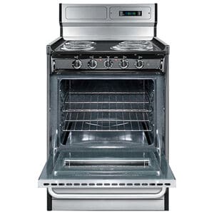 Summit 24 in. 2.9 cu. ft. Electric Range with Coil Burners - Stainless Steel, , hires