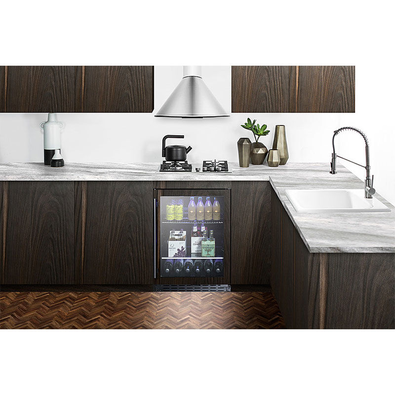 Summit Commercial 24 in. Built-In/Freestanding 4.2 cu. ft. Compact Beverage Center with Adjustable Shelves & Digital Control - Custom Panel Ready, , hires