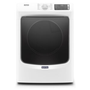 Maytag 27 in. 7.3 cu. ft. Stackable Gas Dryer with Extra Power, Sanitize, Steam & Quick Dry Cycle - White, White, hires