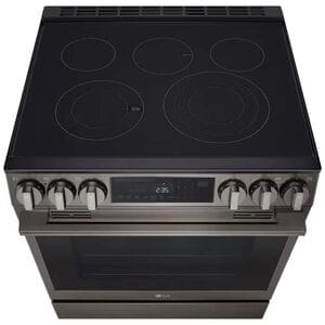 LG 30 in. 6.3 cu.ft. Smart Air-Fry True European Convection Slide-In Electric Range with Radiant Burners - Black Stainless Steel, , hires