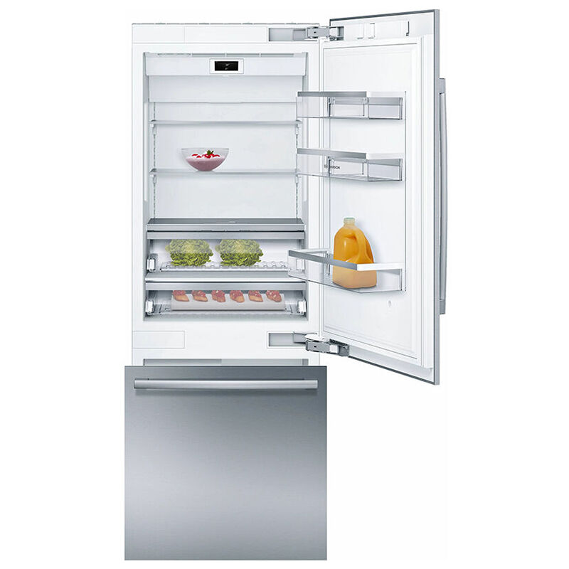 Bosch Benchmark Series 30 in. Built-In 16.0 cu. ft. Smart Counter Depth Bottom Freezer Refrigerator - Stainless Steel, , hires