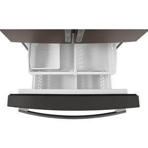 GE 36 in. 27 cu. ft. French Door Refrigerator with Internal Water Dispenser - Fingerprint Resistant Slate, Slate, hires