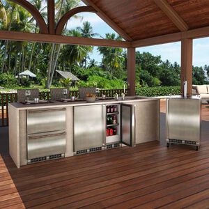 Marvel 24 in. Built-In 5.3 cu. ft. Outdoor Undercounter Refrigerator - Stainless Steel, , hires