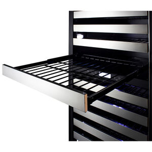 Summit 24 in. Full-Size Built-In or Freestanding Wine Cooler with 163 Bottle Capacity, Dual Temperature Zones & Digital Control - Stainless Steel, , hires