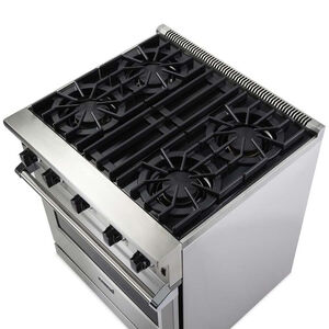 Viking 5 Series 30 in. 4 cu. ft. Standard Convection Gas Range with Open Burners - Stainless Steel, , hires