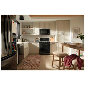 Whirlpool 30 in. 1.1 cu. ft. 1000W Over-the-Range Microwave with 300 CFM & Sensor Cooking - Black, , hires