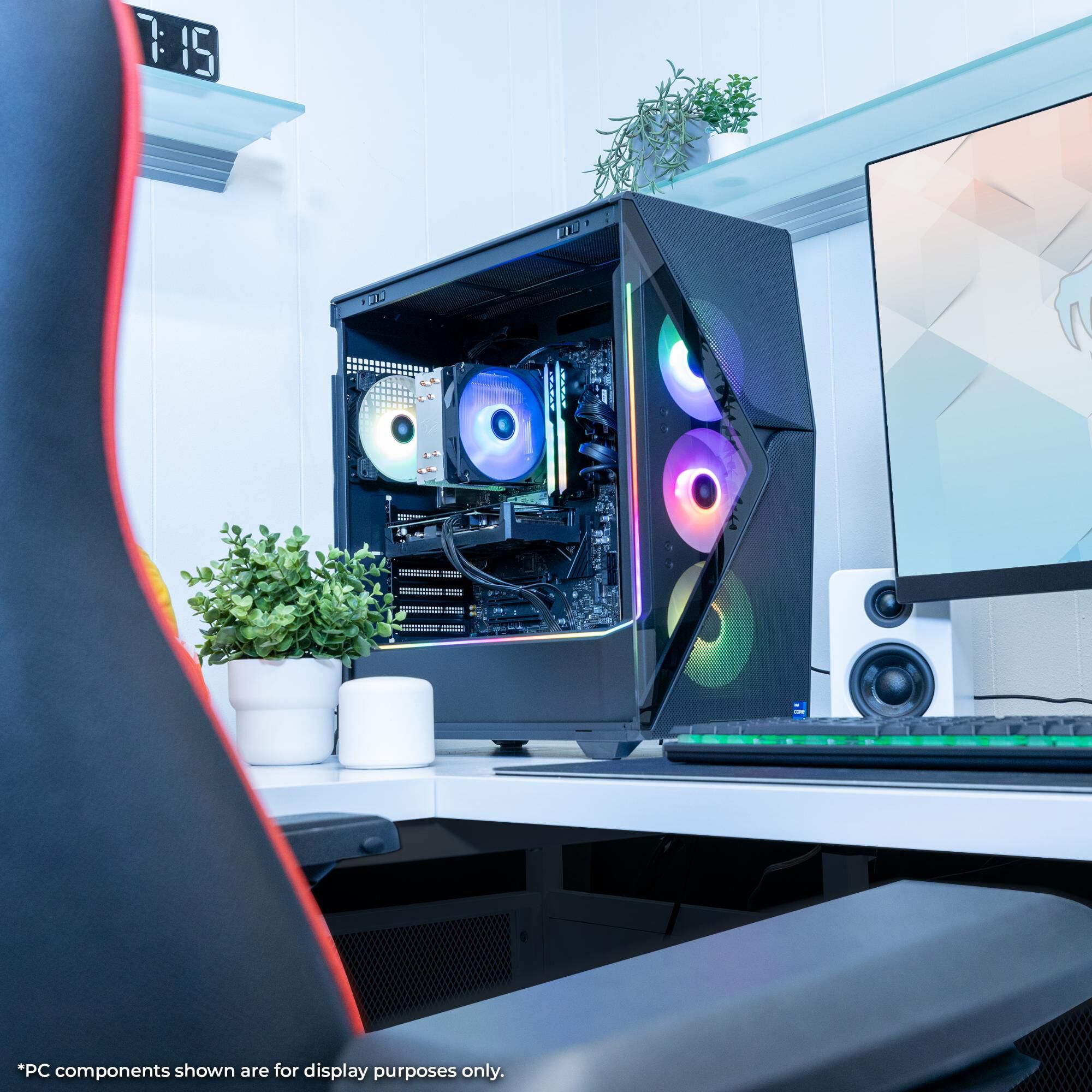 iBUYPOWER Slate Gaming Desktop with AMD Ryzen 7 8700F, 4.1 GHz, 8
