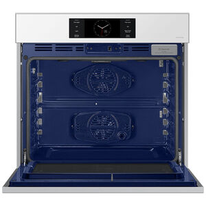 Samsung Bespoke 30 in. 5.1 cu. ft. Smart Steam Electric Single Wall Oven with Dual Convection - White Glass, , hires