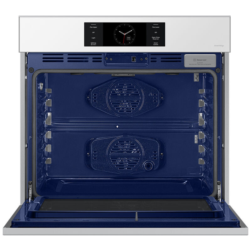 Samsung Bespoke 30 in. 5.1 cu. ft. Smart Steam Electric Single Wall Oven with Dual Convection - White Glass, , hires