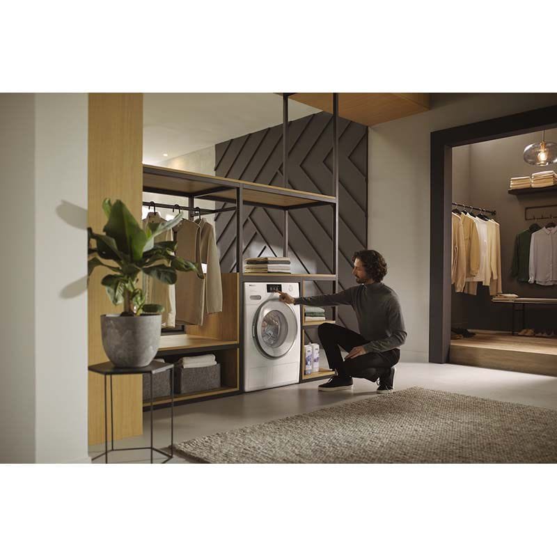 Miele TwinDos 24 in. 2.26 cu. ft. Smart Stackable Front Load Washer with TwinDos Detergent Dispenser, IntenseWash, Color Loss Protection & Steam Cycle - Lotus White, , hires