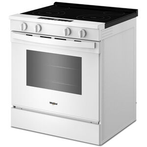 Whirlpool 30 in. 5.3 cu. ft. Smart Air-Fry Electric Range with Radiant Burners - White, , hires