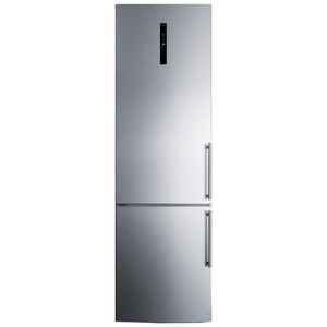 Summit 24 in. 11.7 cu. ft. Counter Depth Left-Hinged Bottom Freezer Refrigerator with Ice Maker - Stainless Steel, , hires