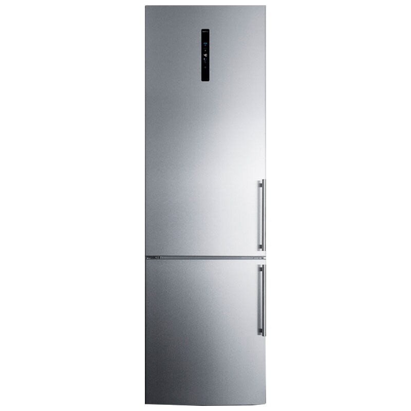 Summit 24 in. 11.7 cu. ft. Counter Depth Left-Hinged Bottom Freezer Refrigerator with Ice Maker - Stainless Steel, , hires
